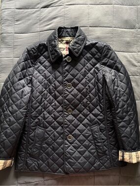 Burberry Quilted Navy Utility Women’s Jacket Size S